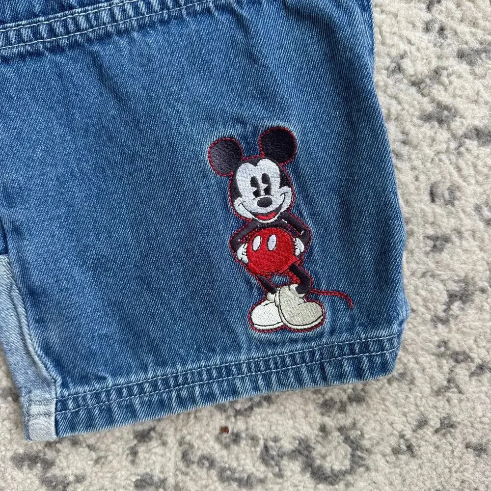 Vtg Y2K Youth Disney Mickey & Co Denim Embroidered Jeans Size 8